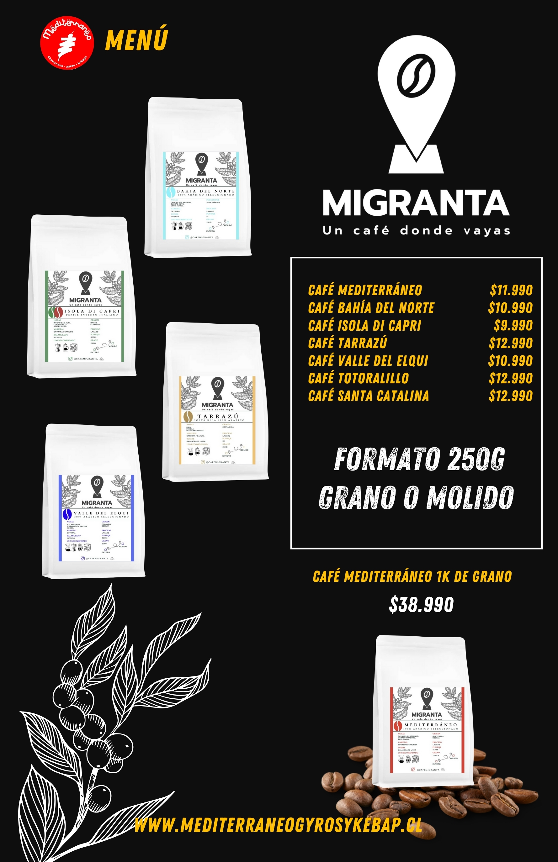 Menú página 9